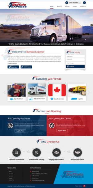 Web Design par harmi_199 pour Buffalo Express | Design : #11935714