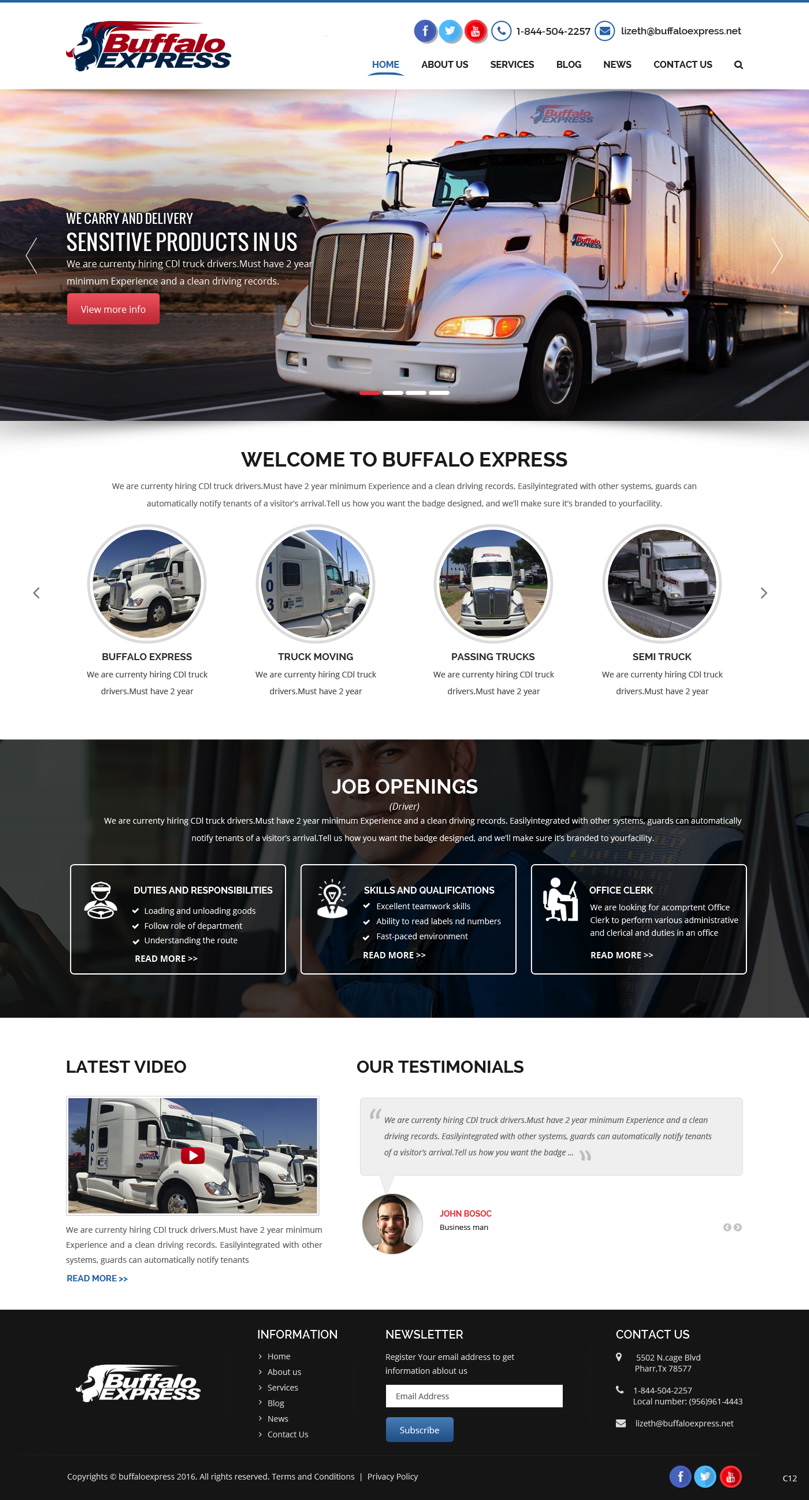 Web Design par pb pour Buffalo Express | Design #11908903