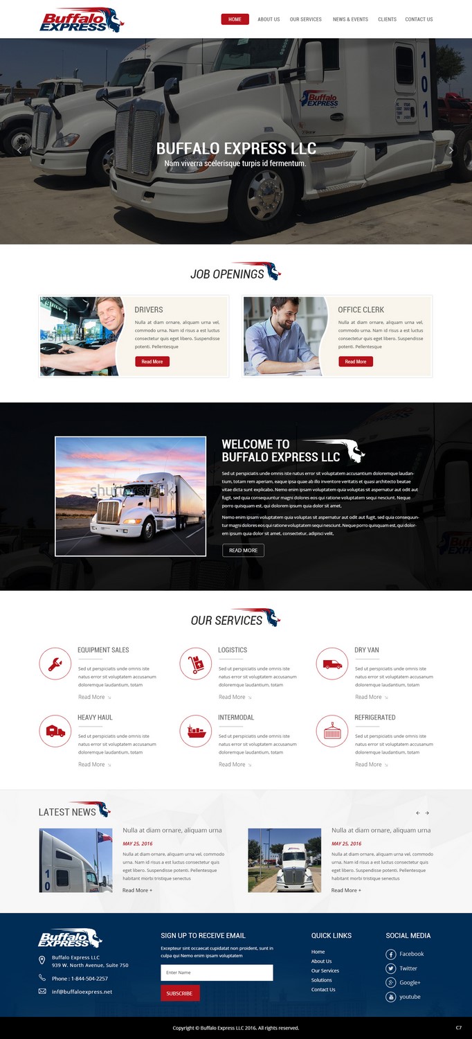 Web Design par pb pour Buffalo Express | Design #11920702