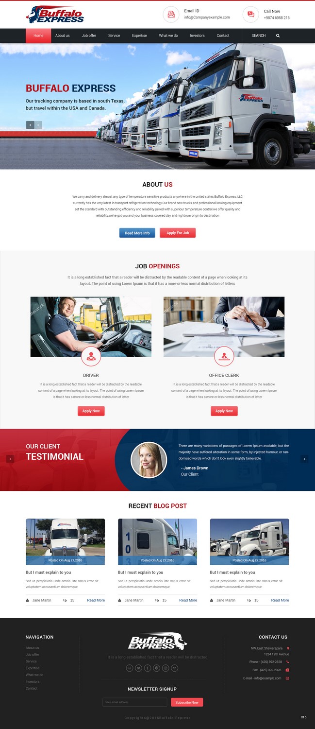 Web Design par pb pour Buffalo Express | Design #11920704