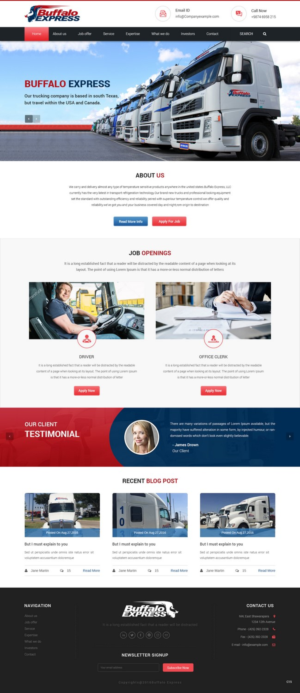 Web Design par pb pour Buffalo Express | Design : #11920704