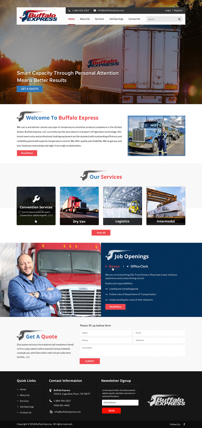 Web Design par Sbss pour Buffalo Express | Design #11921499