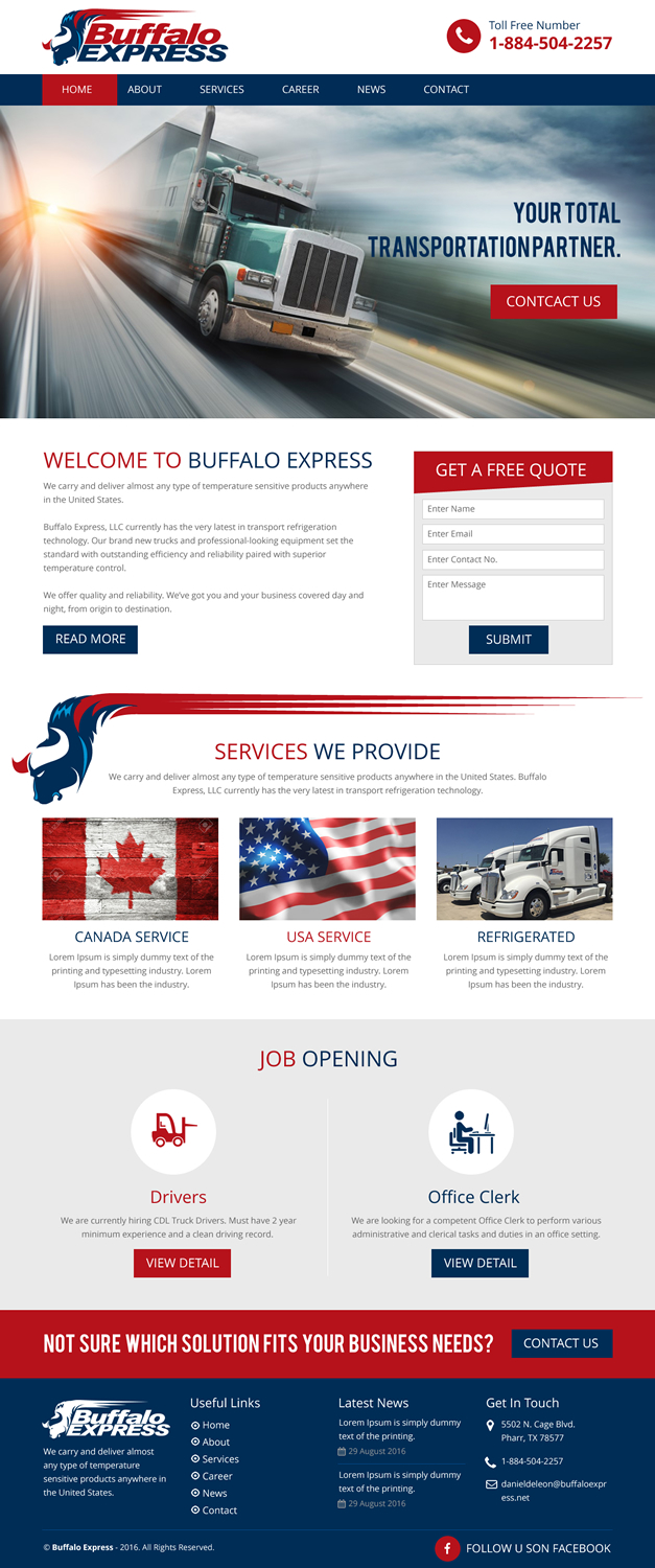 Web Design par rightway pour Buffalo Express | Design #11906901
