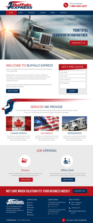 Web Design par rightway pour Buffalo Express | Design : #11906901