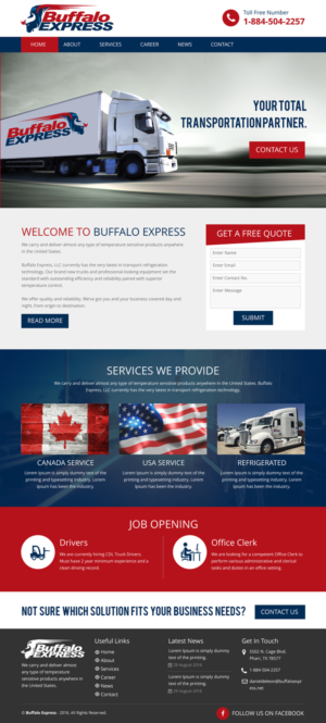 Web Design par rightway pour Buffalo Express | Design : #11906904