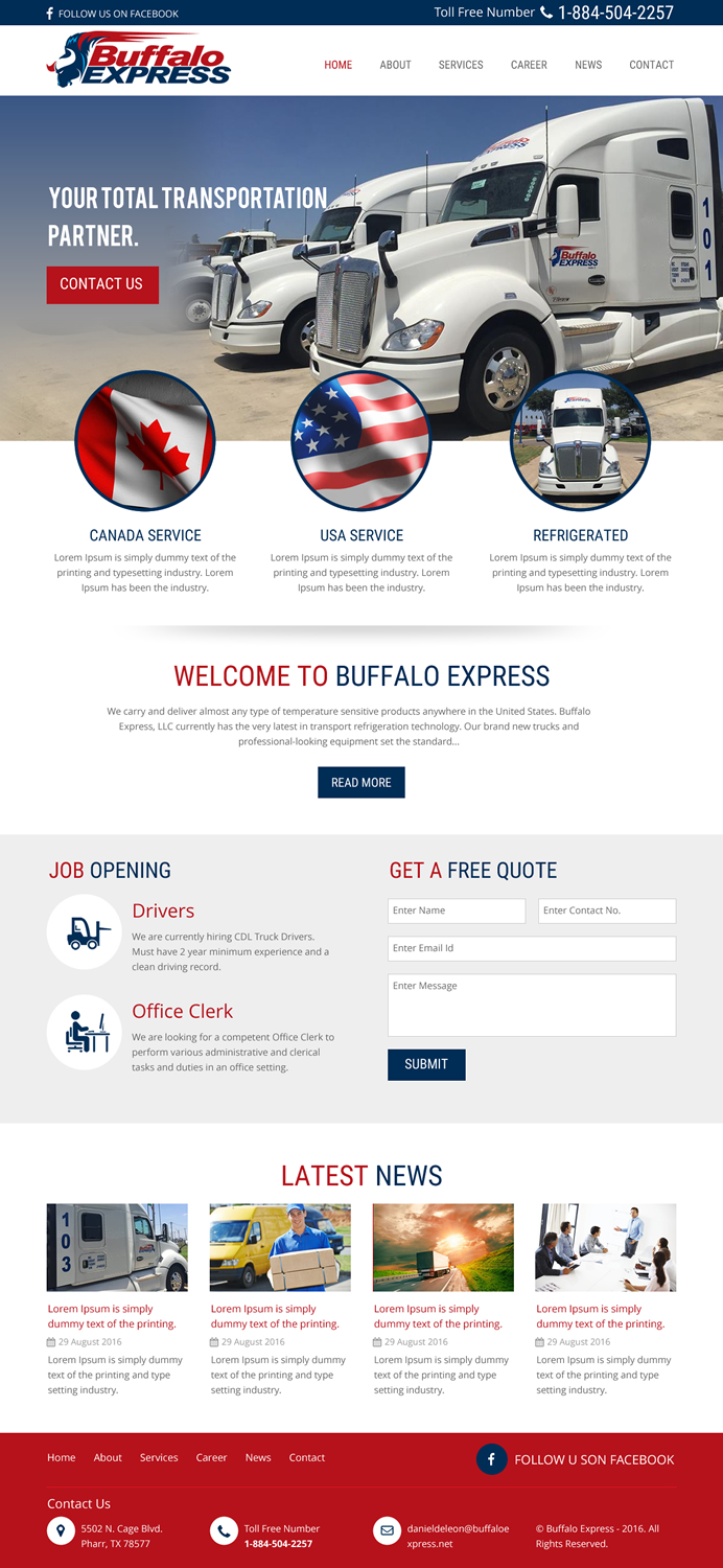 Web Design par rightway pour Buffalo Express | Design #11906919