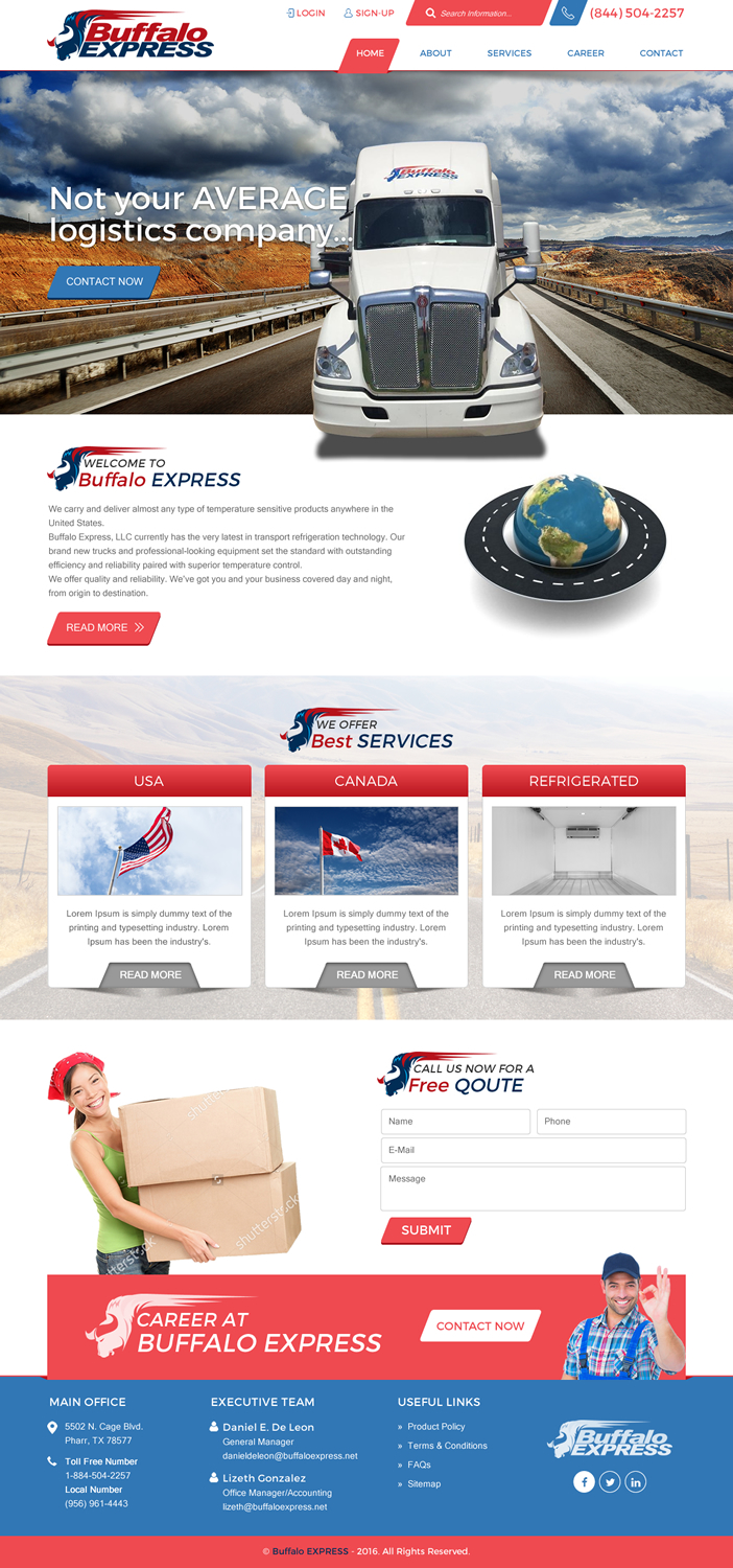Web Design par rightway pour Buffalo Express | Design #11906931