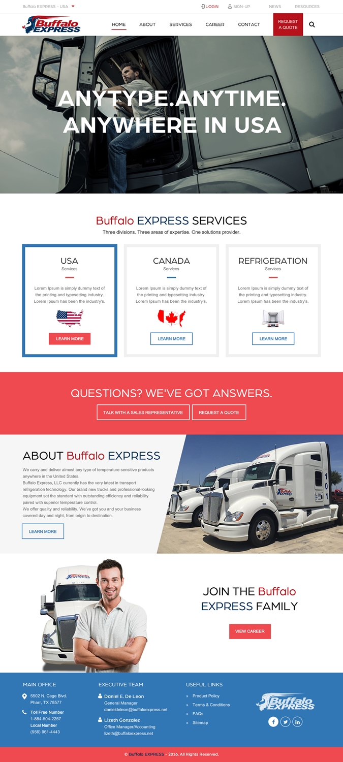 Web Design by rightway for Buffalo Express | Design #11906937