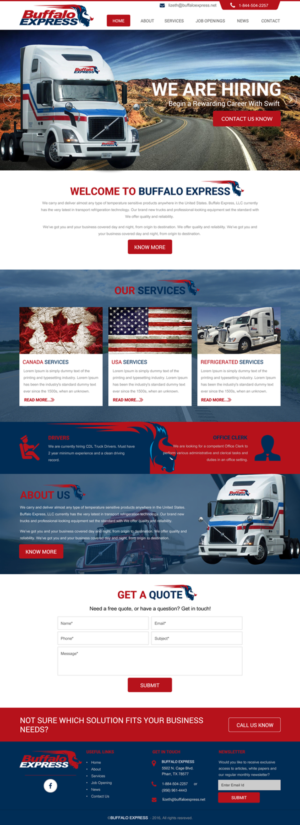 Web Design par rightway pour Buffalo Express | Design : #11906947
