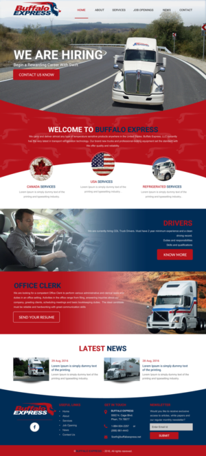 Web Design par rightway pour Buffalo Express | Design : #11906950