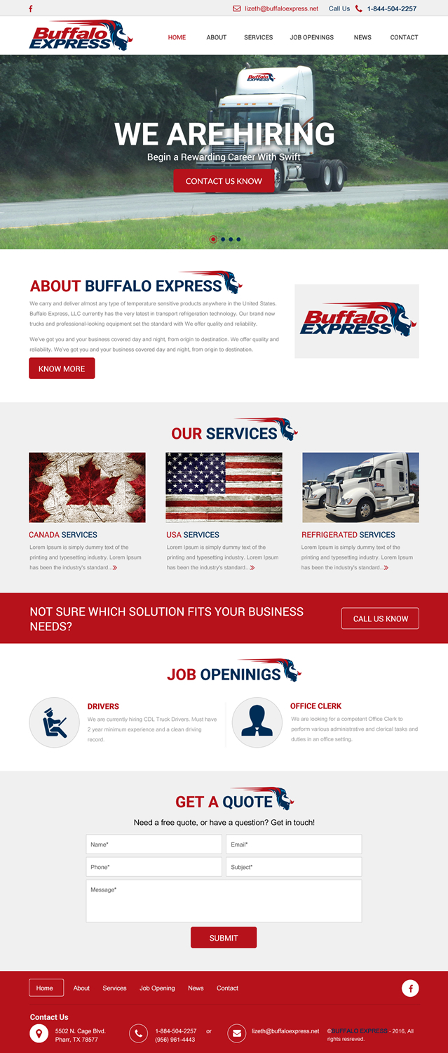 Web Design by rightway for Buffalo Express | Design #11906957