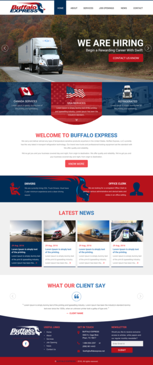 Web Design par rightway pour Buffalo Express | Design : #11906961