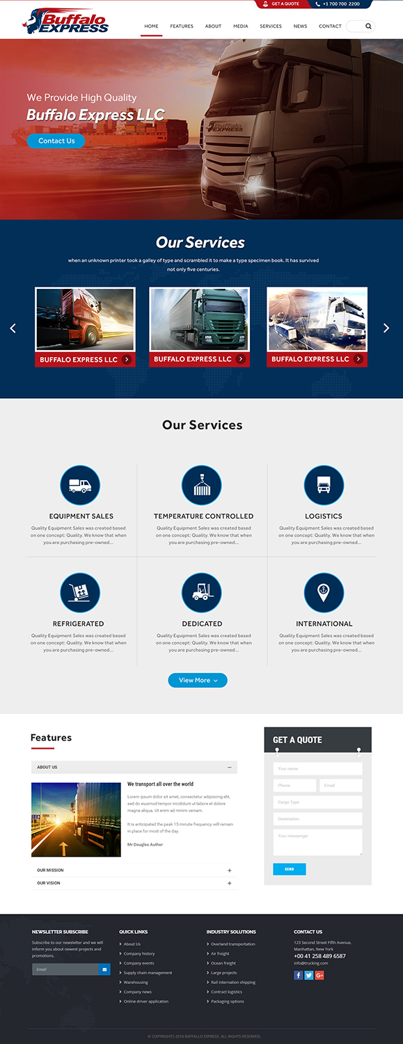 Web Design par Xclusive Designers pour Buffalo Express | Design #11906317