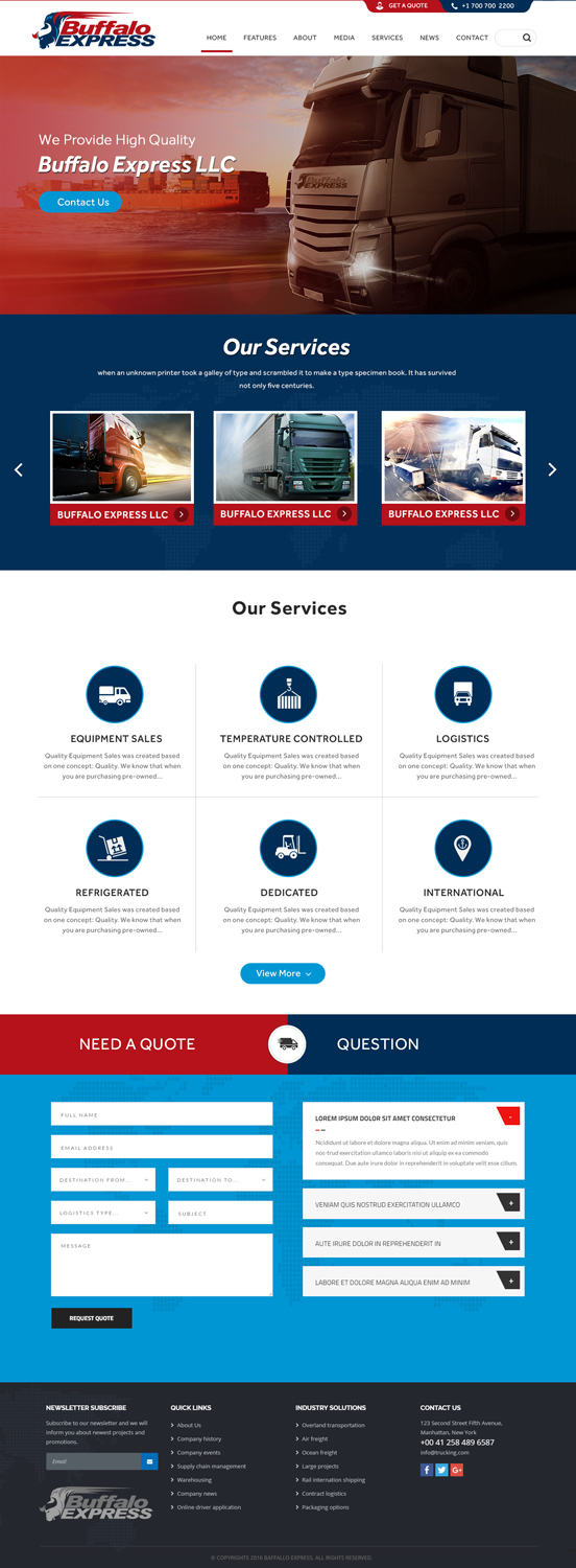 Web Design par Xclusive Designers pour Buffalo Express | Design #11906318