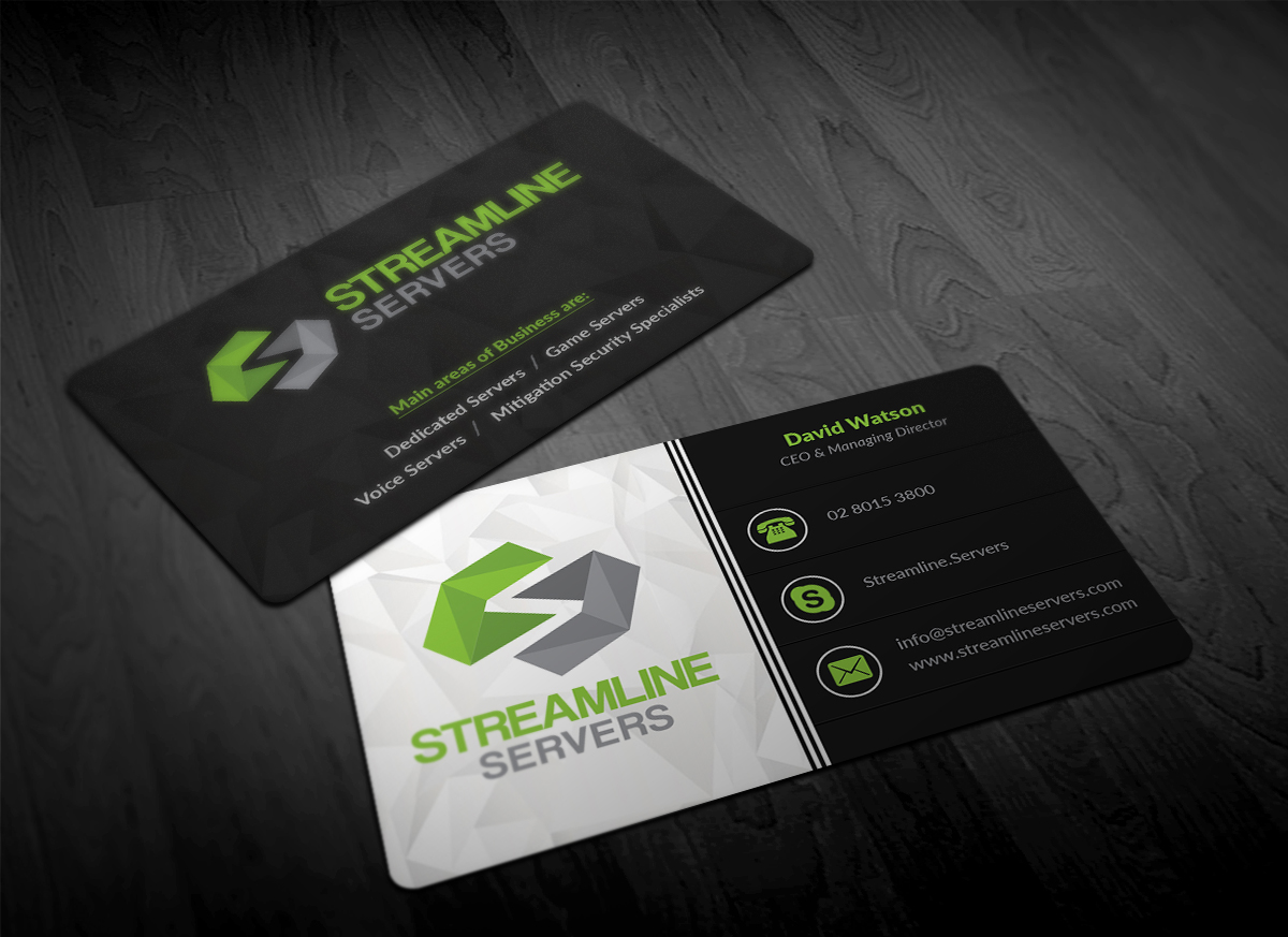 Business Card Design by Pointless Pixels India for Streamline Servers Limited | Design #11906089