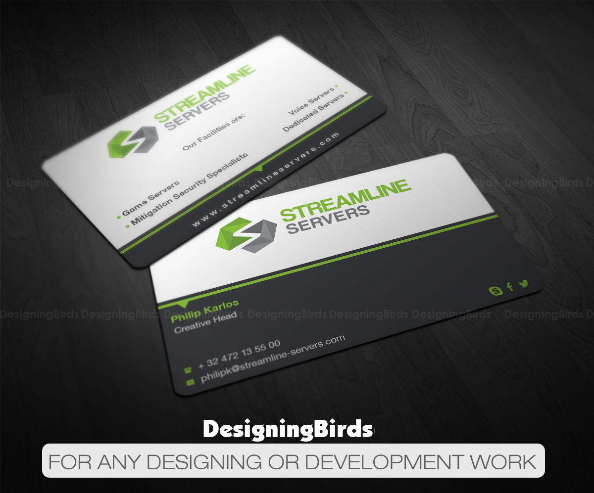 Diseño de Tarjeta de Presentación por Designing Birds para Streamline Servers Limited | Diseño #11904198