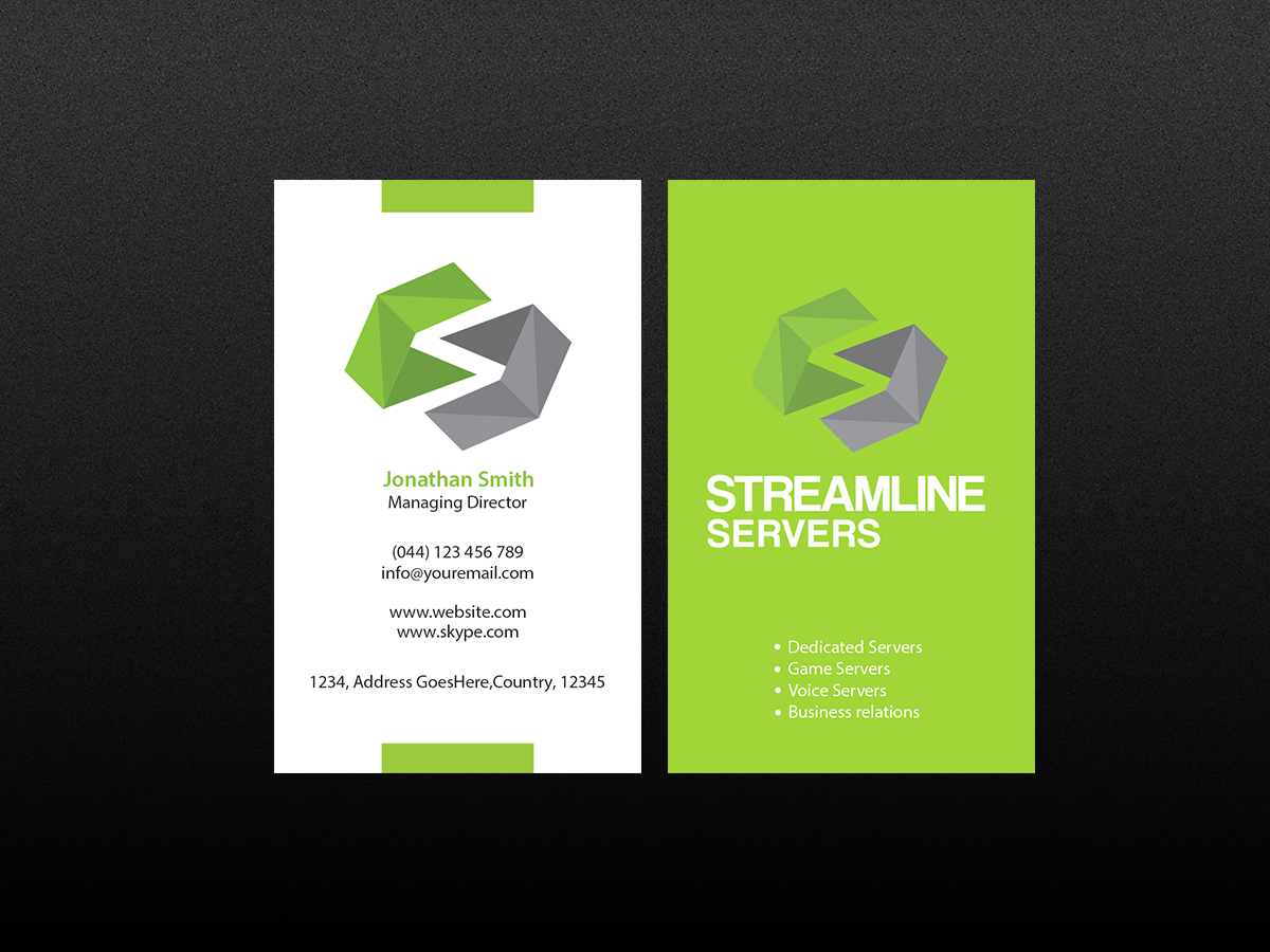 Visitenkarten-Design von Creations Box 2015 für Streamline Servers Limited | Design #11911297