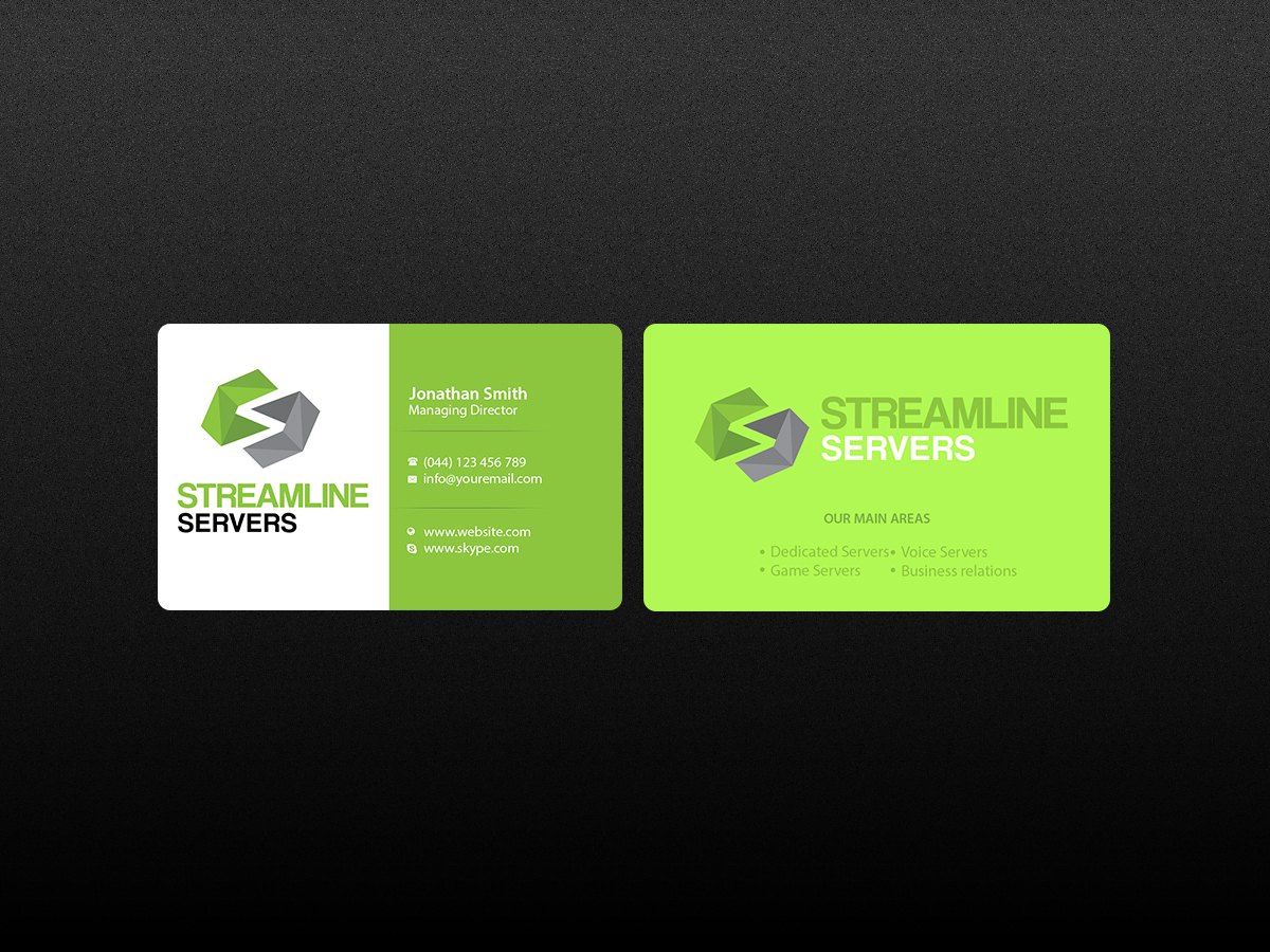 Visitenkarten-Design von Creations Box 2015 für Streamline Servers Limited | Design #11911300