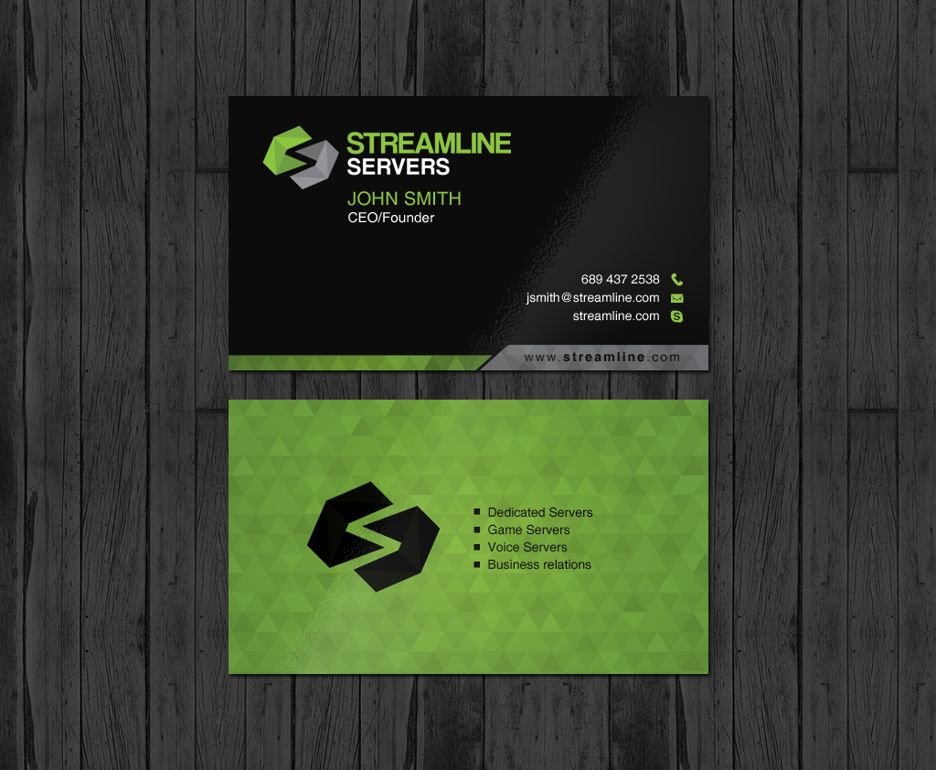 Design de Carte de Visite par chandrayaan.creative pour Streamline Servers Limited | Design #11920377