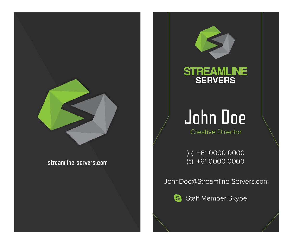 Diseño de Tarjeta de Presentación por LogosByAndrew para Streamline Servers Limited | Diseño #11900402