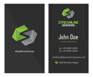 Business Card Design by LogosByAndrew for Streamline Servers Limited | Design #11900402