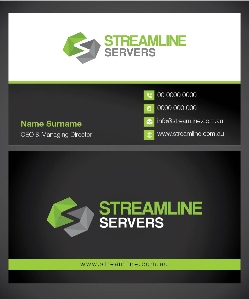 Business Card Design by AMGraphix for Streamline Servers Limited | Design #11899975