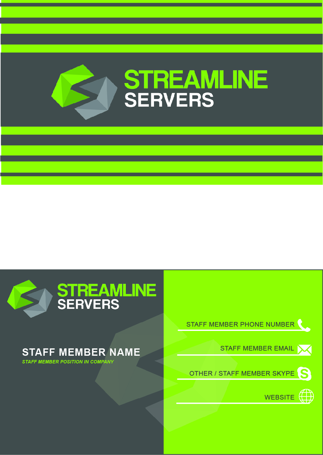Visitenkarten-Design von Elysian Design für Streamline Servers Limited | Design #11900422