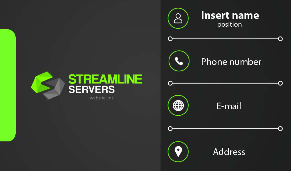 Business Card Design by kiaravelas for Streamline Servers Limited | Design #11969370