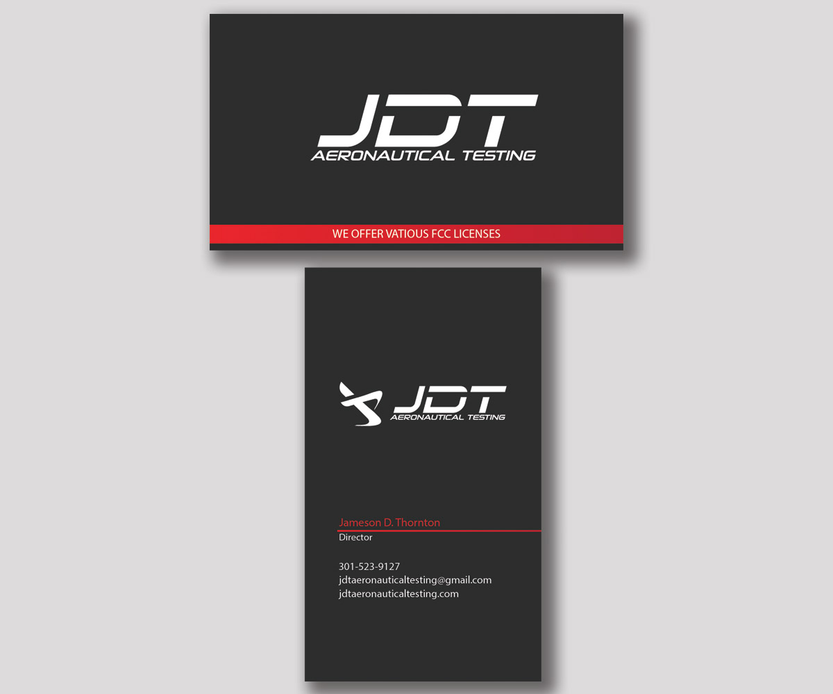 Business Card Design by ankurvats for JDT Aeronautical Testing | Design #11906216