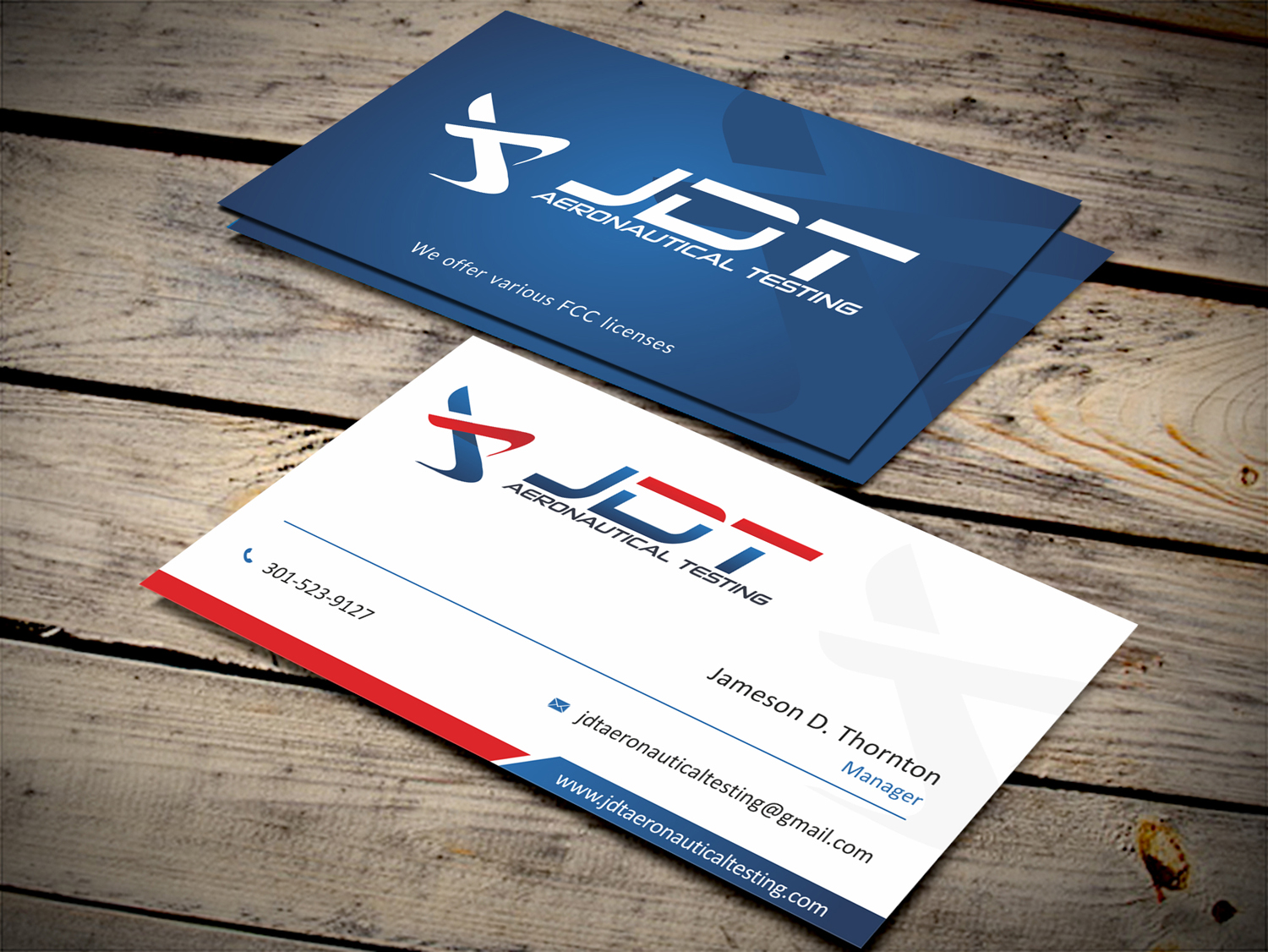 Business Card Design by SKYdesign for JDT Aeronautical Testing | Design #11909304