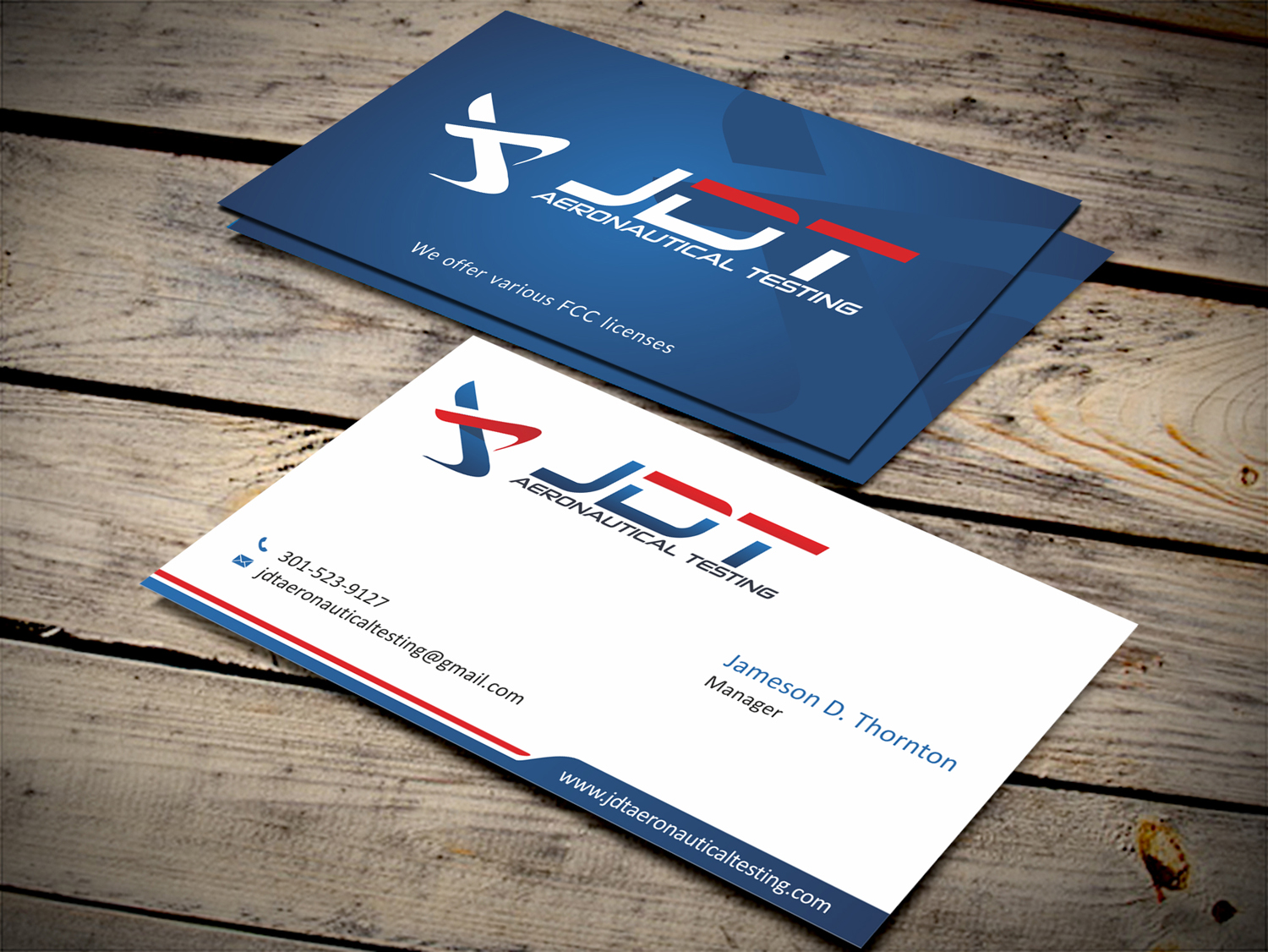 Business Card Design by SKYdesign for JDT Aeronautical Testing | Design #11909306