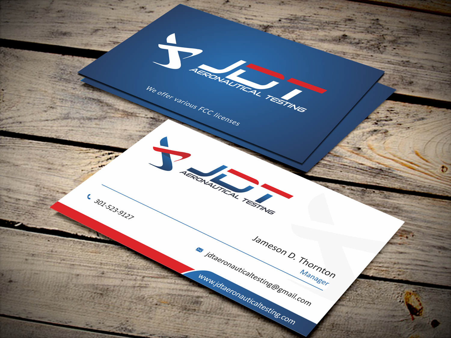 Visitenkarten-Design von SKYdesign für JDT Aeronautical Testing | Design #11909307