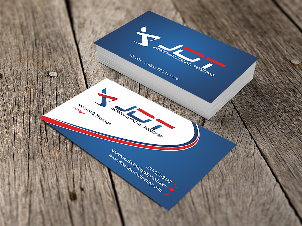 Visitenkarten-Design von SKYdesign für JDT Aeronautical Testing | Design #11940767