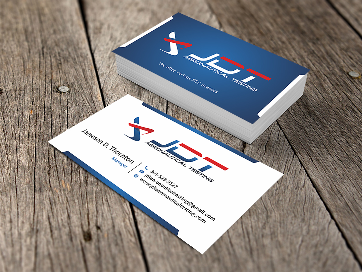 Visitenkarten-Design von SKYdesign für JDT Aeronautical Testing | Design #11951395