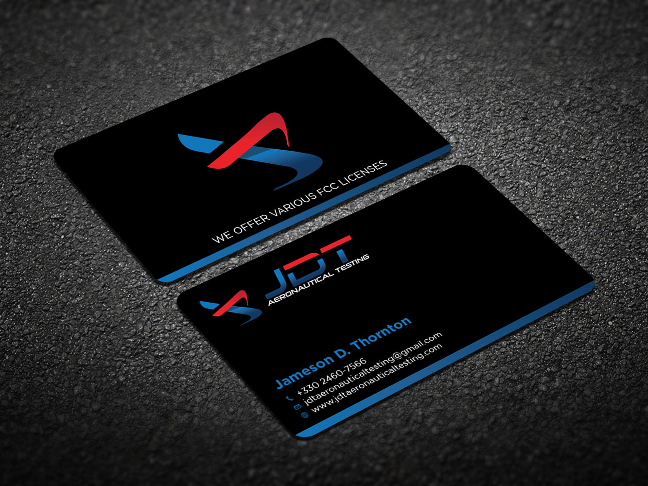 Business Card Design by Verified artistry for JDT Aeronautical Testing | Design #11908101