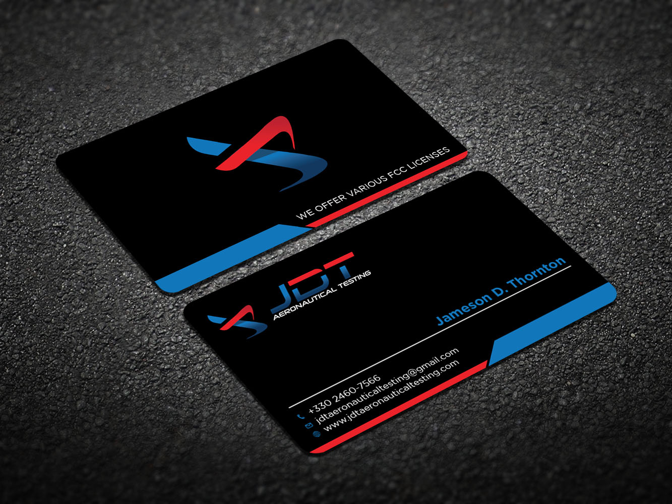 Business Card Design by Verified artistry for JDT Aeronautical Testing | Design #11908107