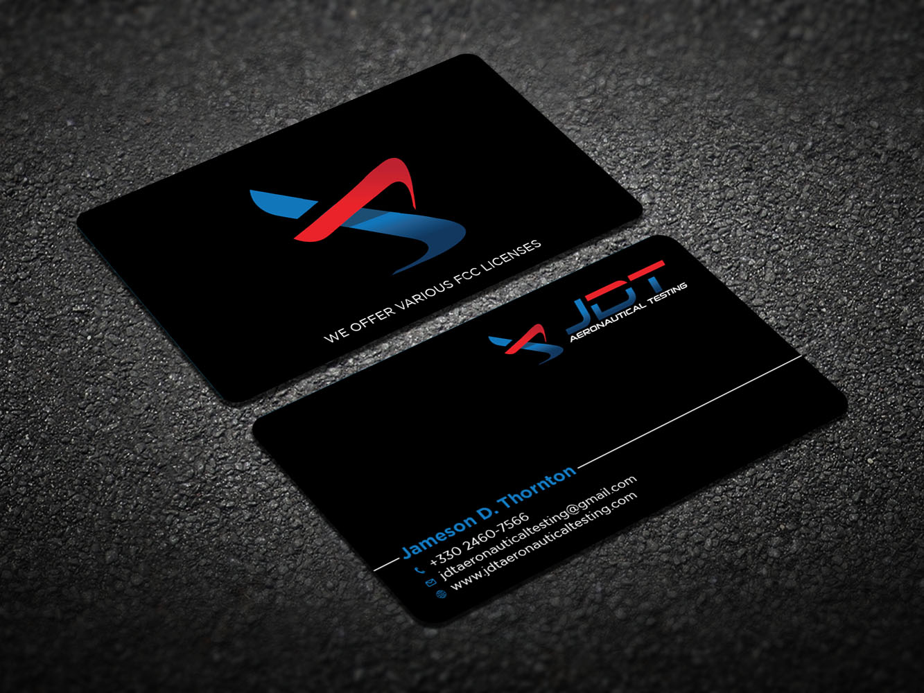 Business Card Design by Verified artistry for JDT Aeronautical Testing | Design #11908116