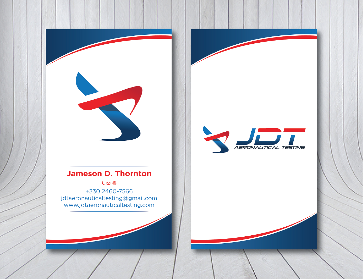 Business Card Design by Verified artistry for JDT Aeronautical Testing | Design #11908118