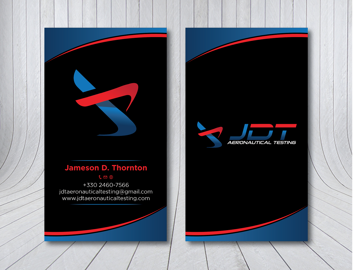 Business Card Design by Verified artistry for JDT Aeronautical Testing | Design #11908119