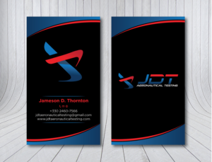 Business Card Design by Verified artistry for JDT Aeronautical Testing | Design: #11908119