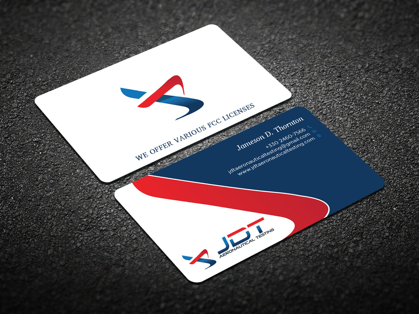 Business Card Design by Verified artistry for JDT Aeronautical Testing | Design #11991232