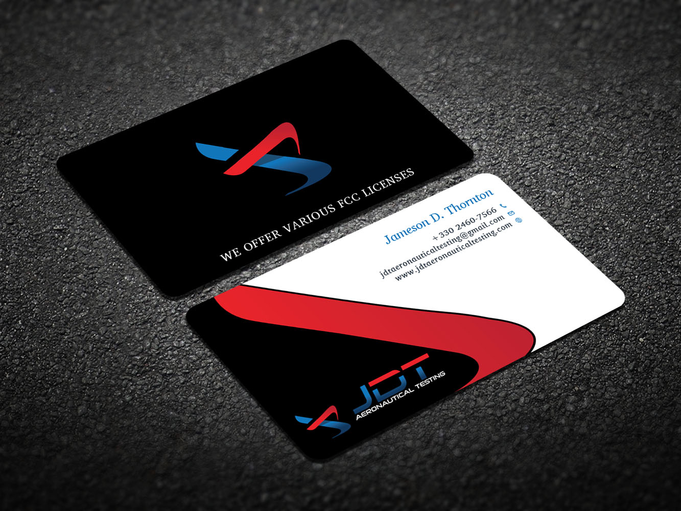 Business Card Design by Verified artistry for JDT Aeronautical Testing | Design #11991235