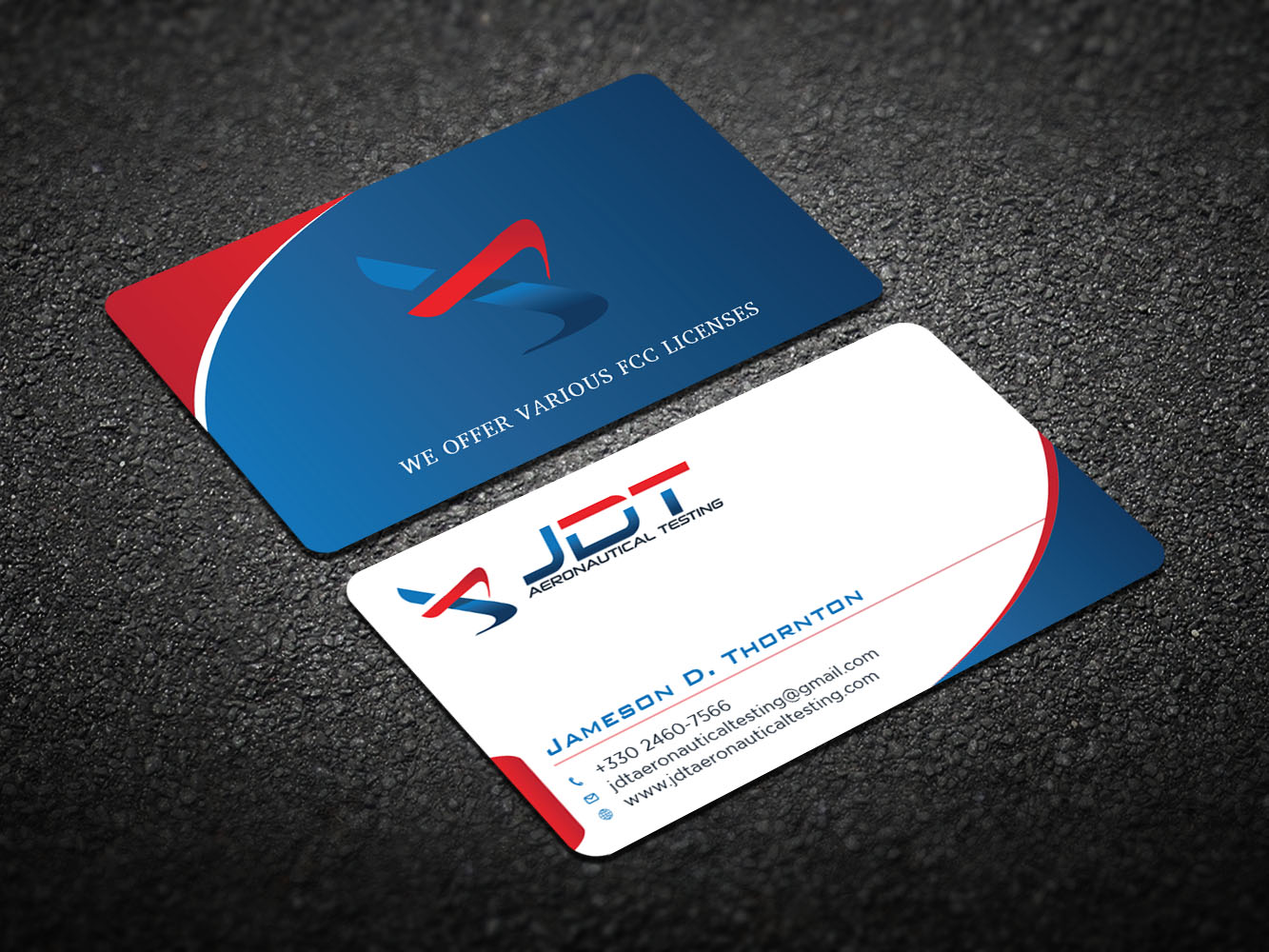 Visitenkarten-Design von Verified artistry (Design garden) für JDT Aeronautical Testing | Design #11991242