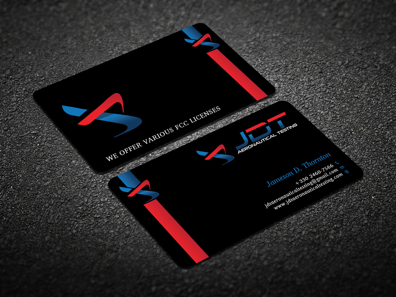 Business Card Design by Verified artistry for JDT Aeronautical Testing | Design #11991243