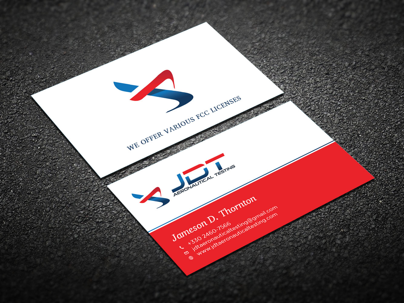 Business Card Design by Verified artistry for JDT Aeronautical Testing | Design #11991244