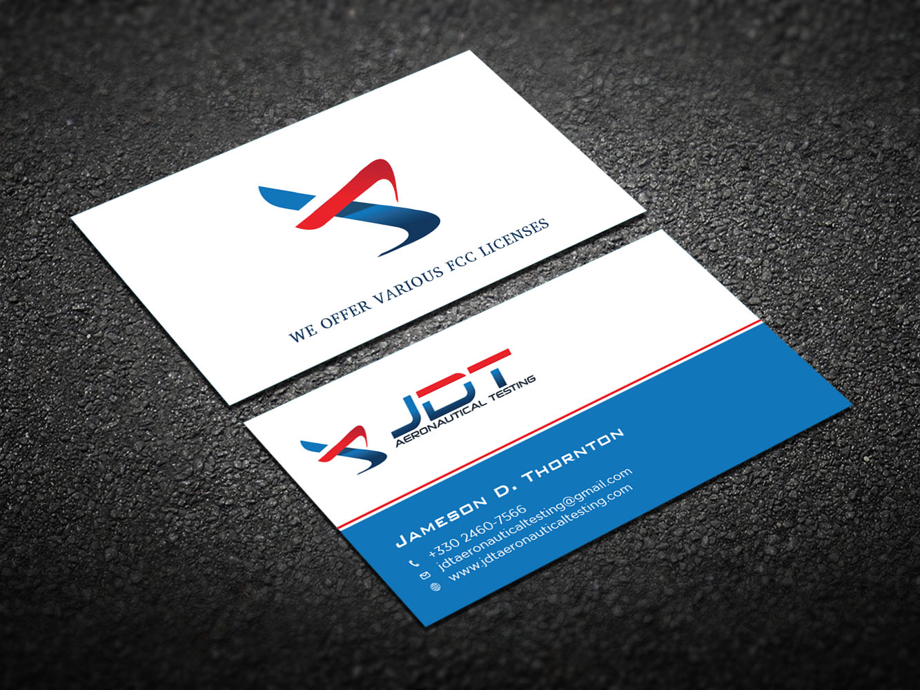 Business Card Design by Verified artistry for JDT Aeronautical Testing | Design #11991246