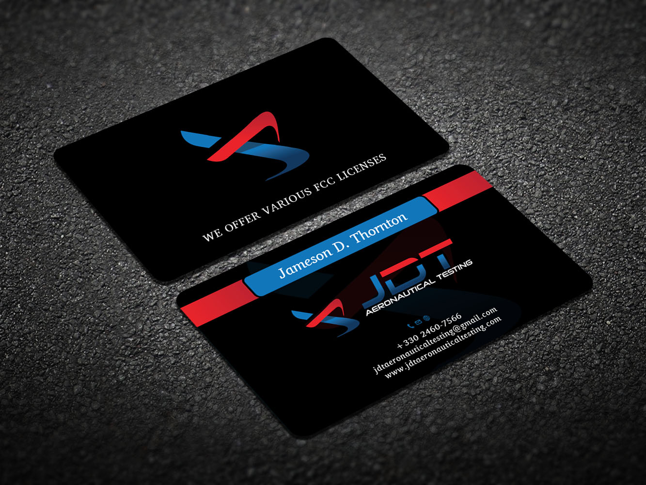 Business Card Design by Verified artistry for JDT Aeronautical Testing | Design #11991250