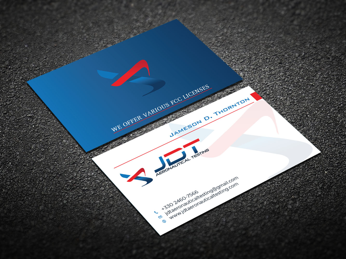 Business Card Design by Verified artistry for JDT Aeronautical Testing | Design #11991252