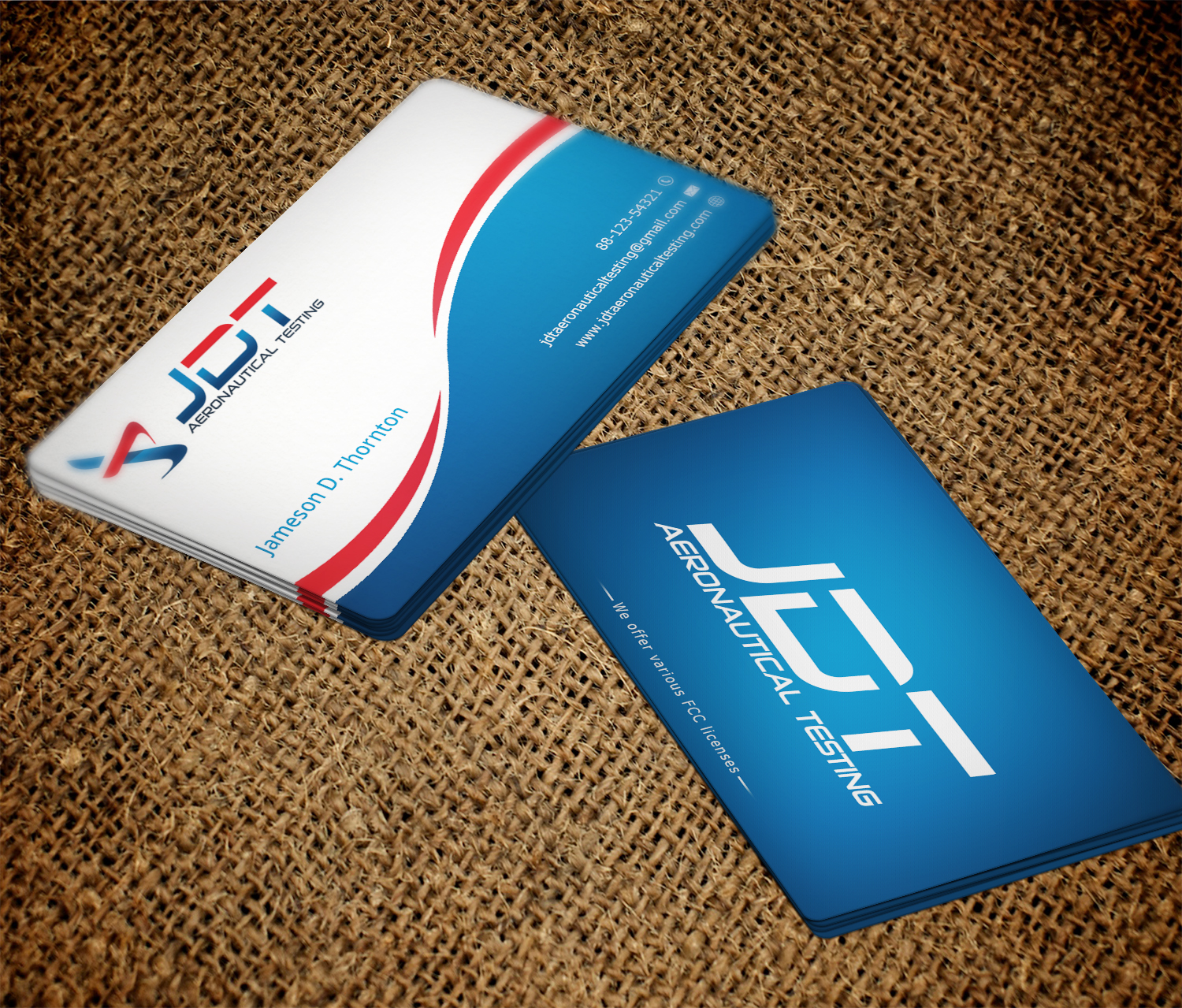 Diseño de Tarjeta de Presentación por EWS Webs para JDT Aeronautical Testing | Diseño #11992836