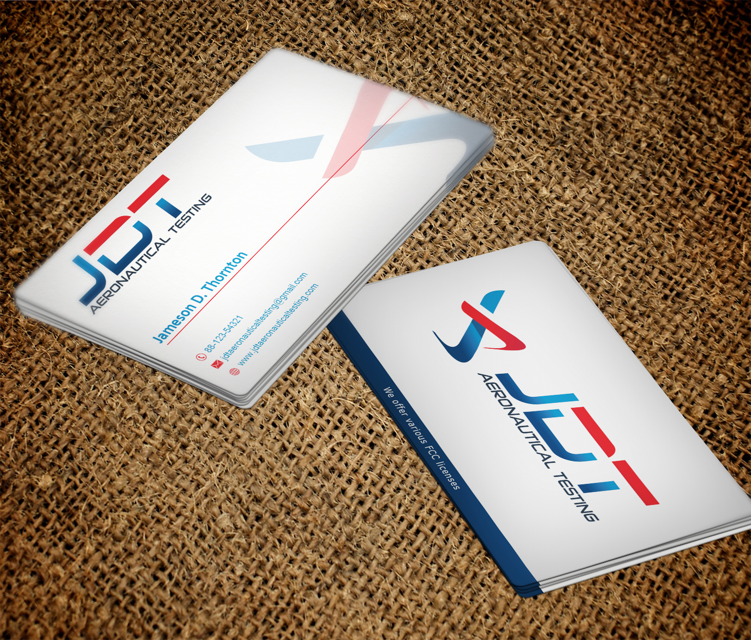 Visitenkarten-Design von EWS Webs für JDT Aeronautical Testing | Design #11992837